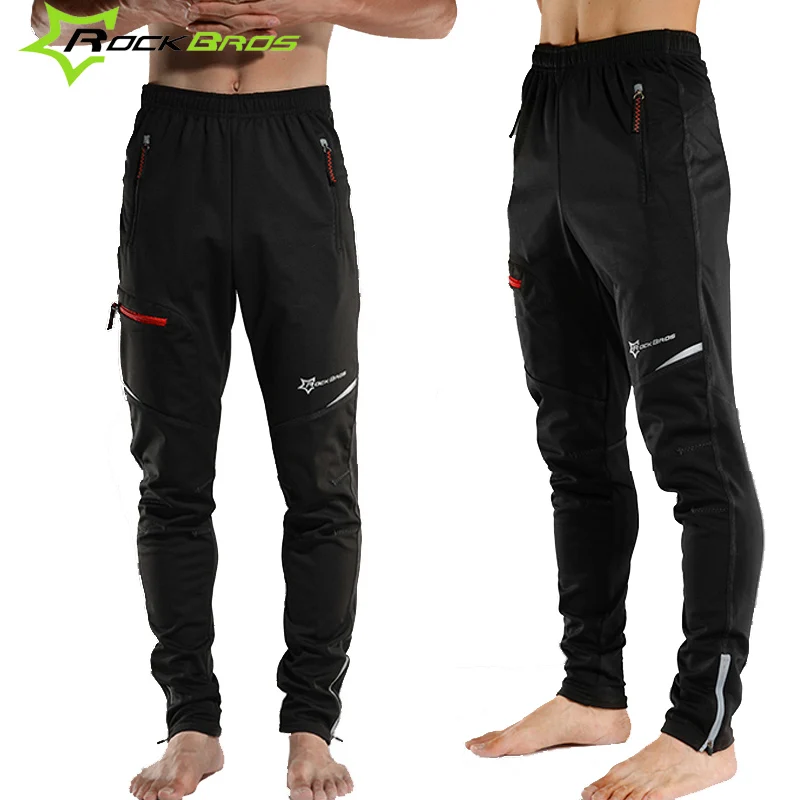 ROCKBROS Cycling Pants Men's Fleeced Thermal Multi Sport Long Trousers