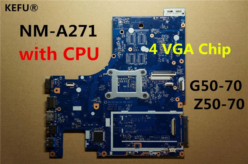 Материнская плата KEFU 100% испытанная для Lenovo G50 70 с процессором ACLU1/ACLU2 3558U