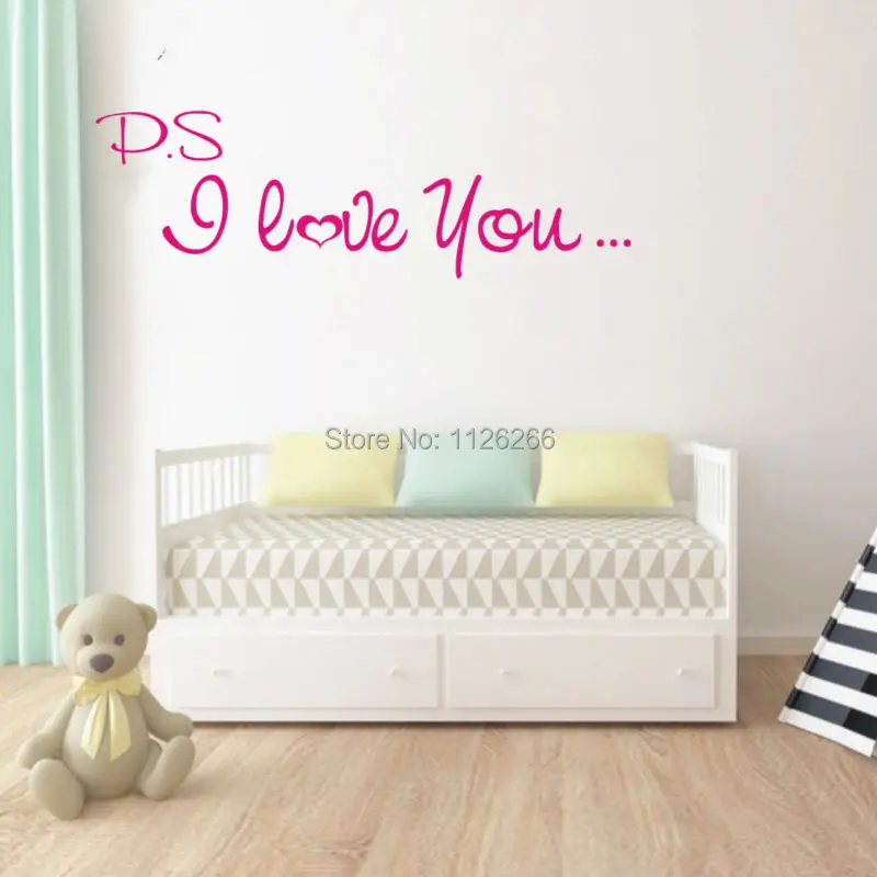 P.S I Love You виниловая наклейка на стену художественное украшение Love|decorative tile