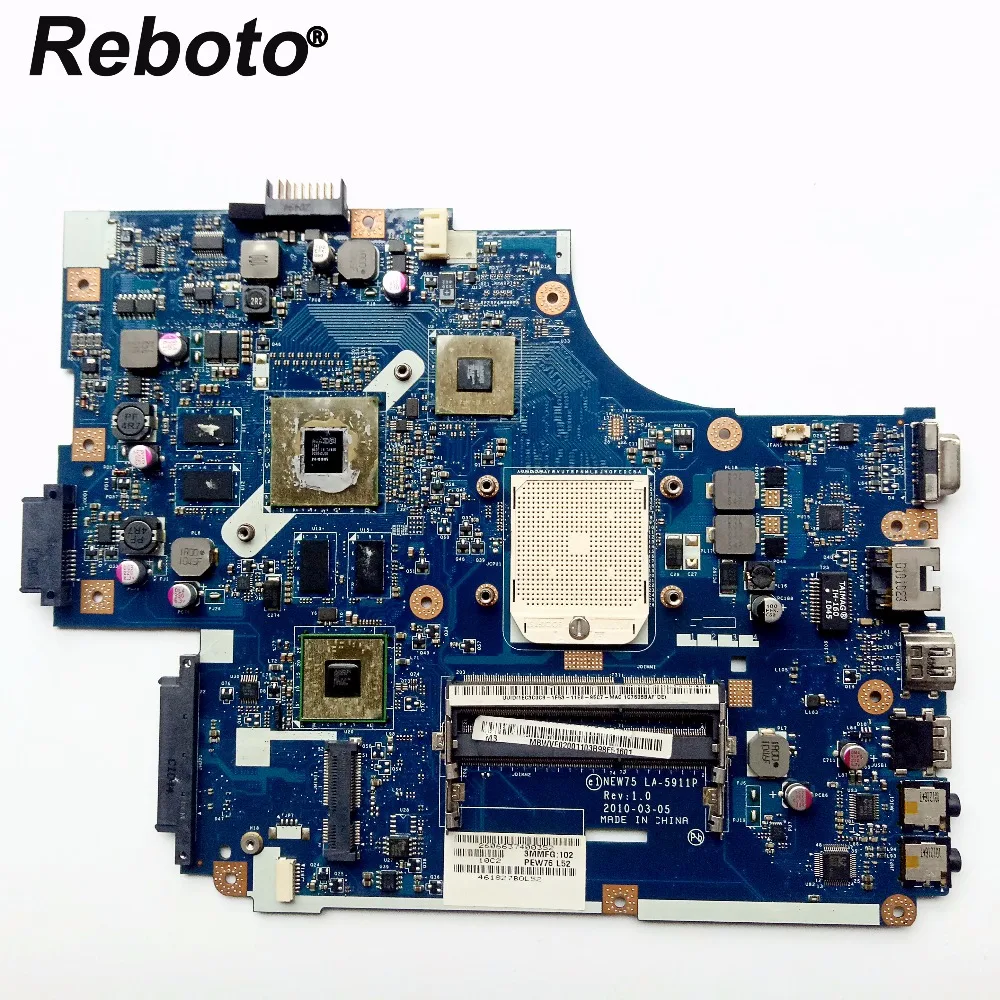Reboto для ACER 5551G 5552G материнская плата для ноутбука NEW75 LA-5911P MBWVF02001 HD 6650M 1 ГБ DDR3 протестированная Быстрая