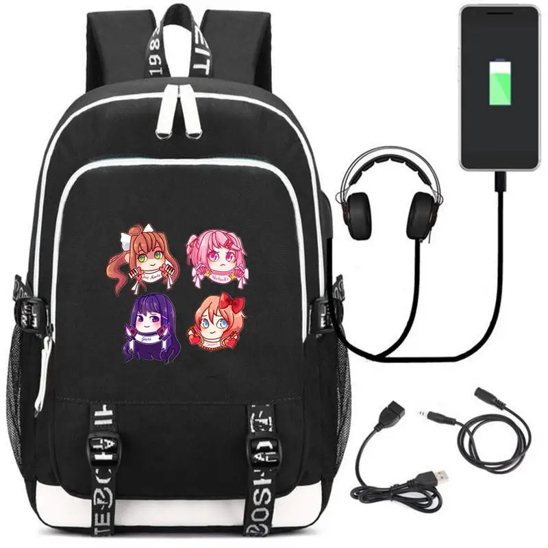 Новинка, Doki, Клубные рюкзаки monika, usb зарядка, для мужчин, wo, мужской рюкзак сумка через плечо, школьная сумка, дорожная сумка для ноутбука, рюкзак - Цвет: 3