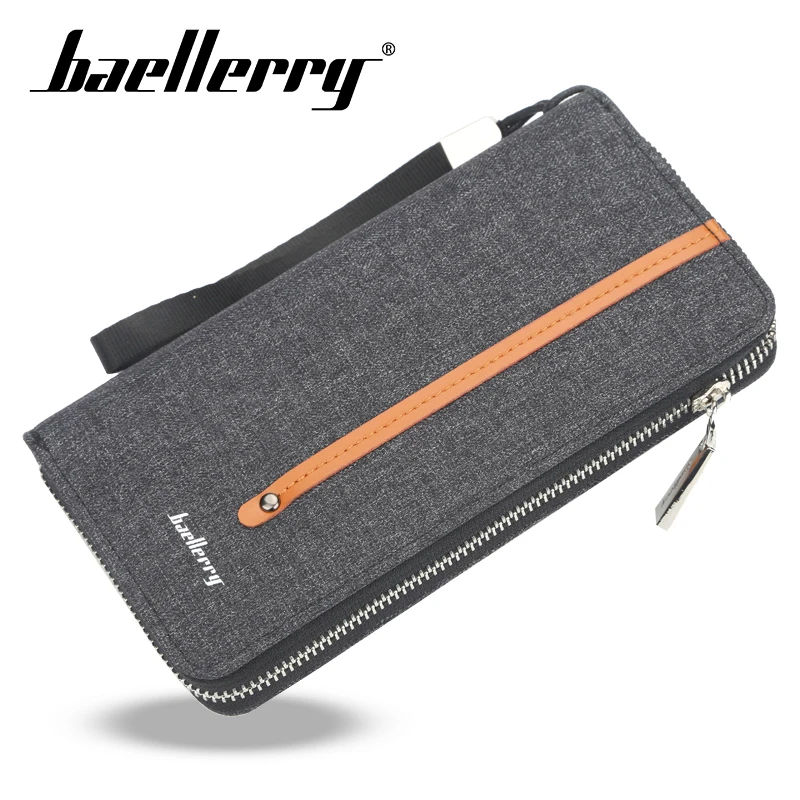Baellerry новый дизайнерский холщовый мужской брендовый кошелек бумажник длинный