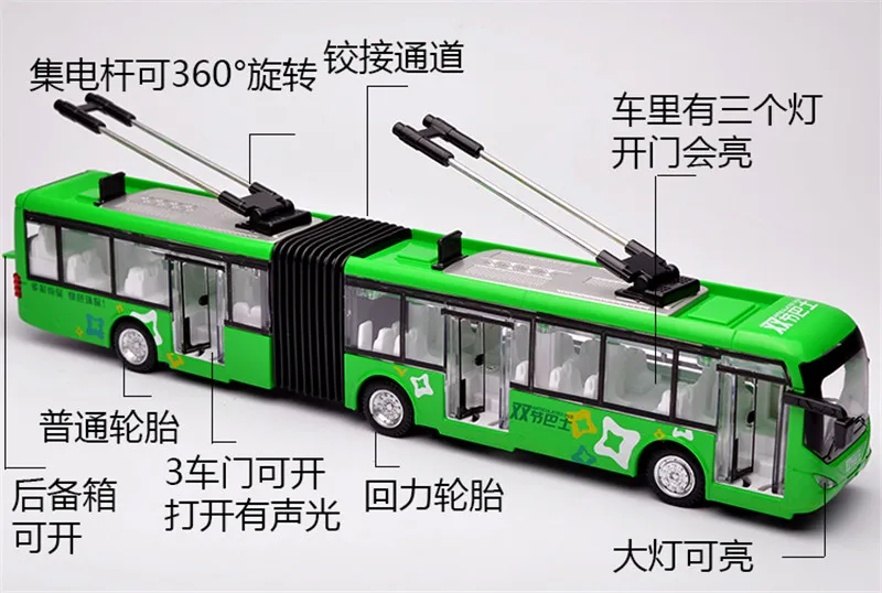 Ônibus da Cidade Modelo de Carro de Brinquedo das Crianças Carro de Simulação de Ônibus Modelo de Carro Duplo Ônibus Liga F518 5 Carrinhos de brinquedo e de metal