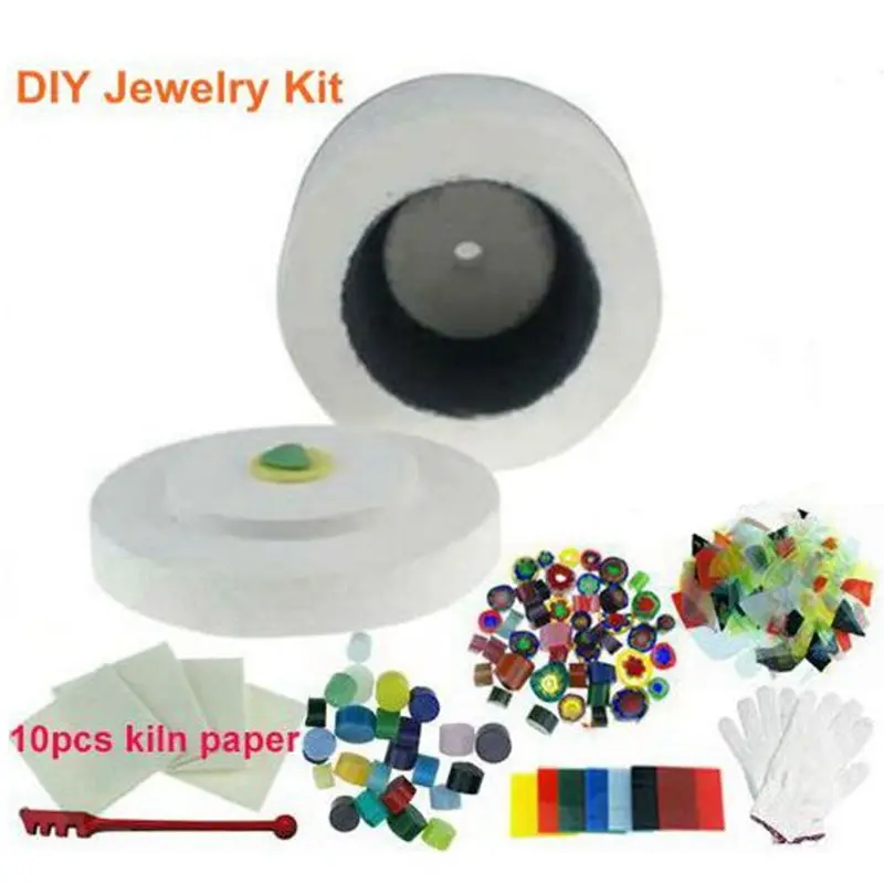 Glass Jewelry Tools Microwave Kiln Kits (8pcs set) Fuseworks COE90
