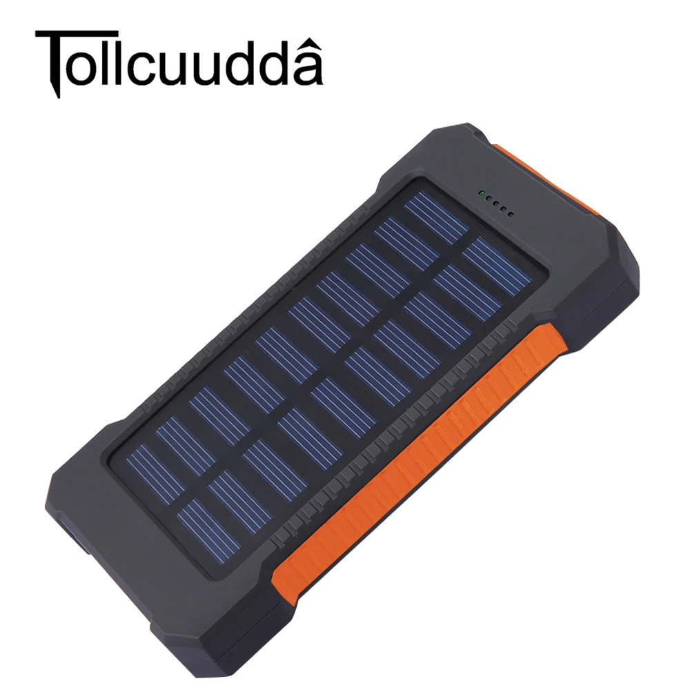 bilder für Tollcuudda Tragbare Reise Solar Power Bank 10000 mAh Dual USB Solar Externes Ladegerät powerbank Für Alle Handys bilder für Tollcuudda Tragbare Reise Solar Power Bank 10000 mAh Dual USB Solar Externes Ladegerät powerbank Für Alle Handys