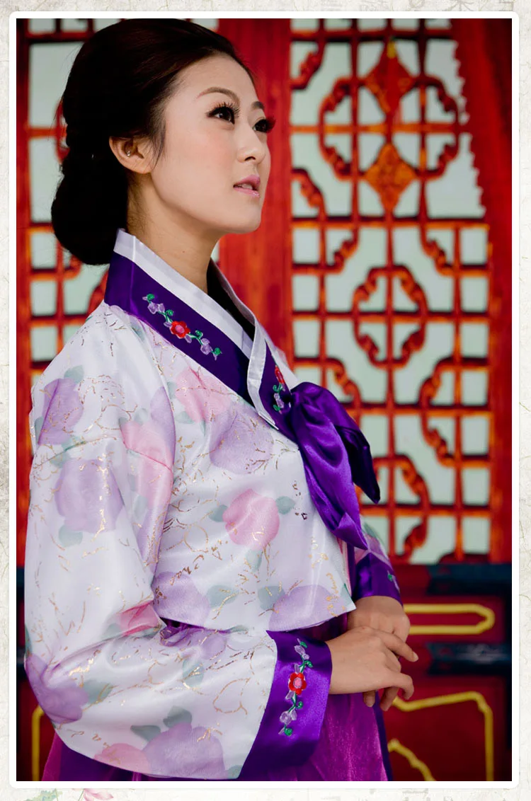 Высокое качество корейский традиционный платье длинная куртка с секциями женщина сцене корейский национальный костюм три Цвета M& L Размеры