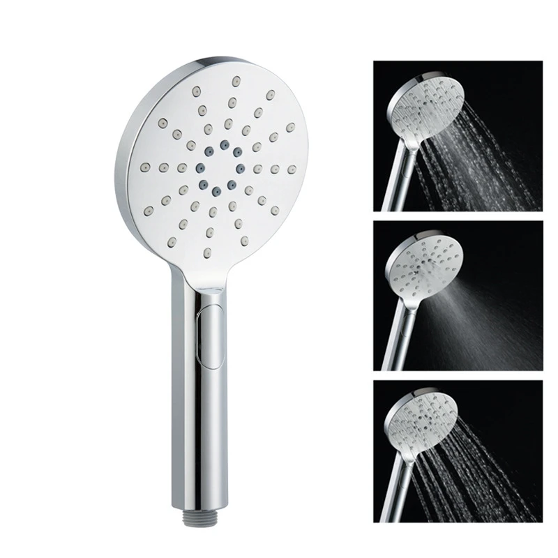 Bathroom ABS plastic chrome 3 models 120mm Handheld shower head 3