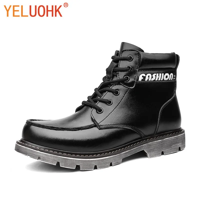 

38-44 Winter Boots Men Vintage Men Shoes Winter Safety Shoes Men Boots Leather