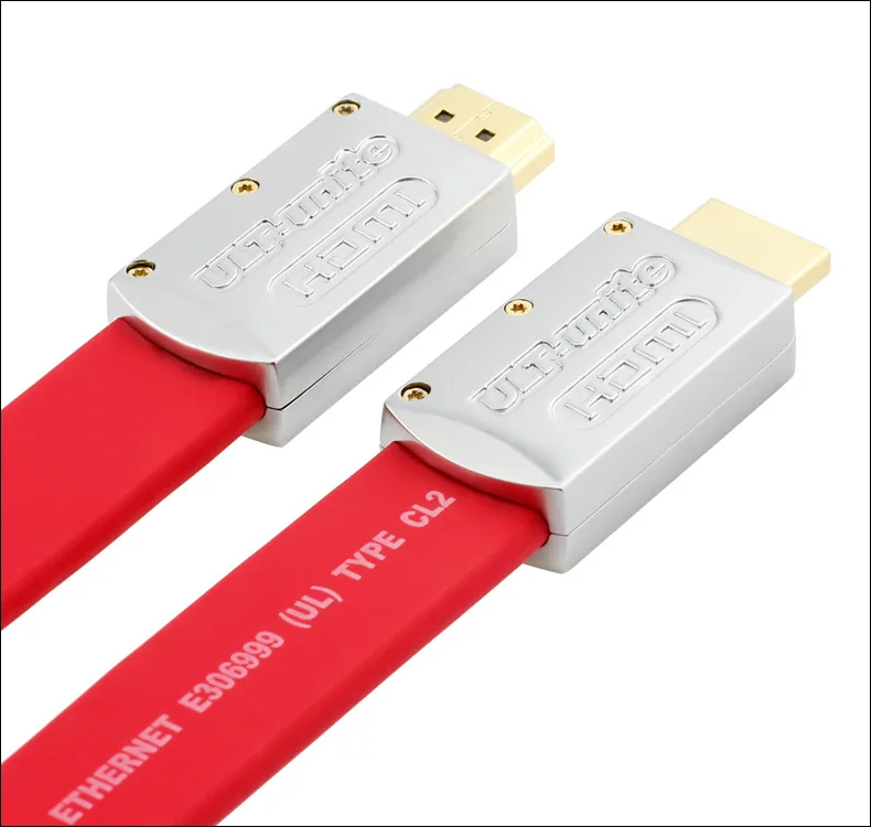 4K HDMI 2 0 плоский кабель с металлической головкой 1 м 5 3 10 15 20 25 30 40 50 19 + стандартная