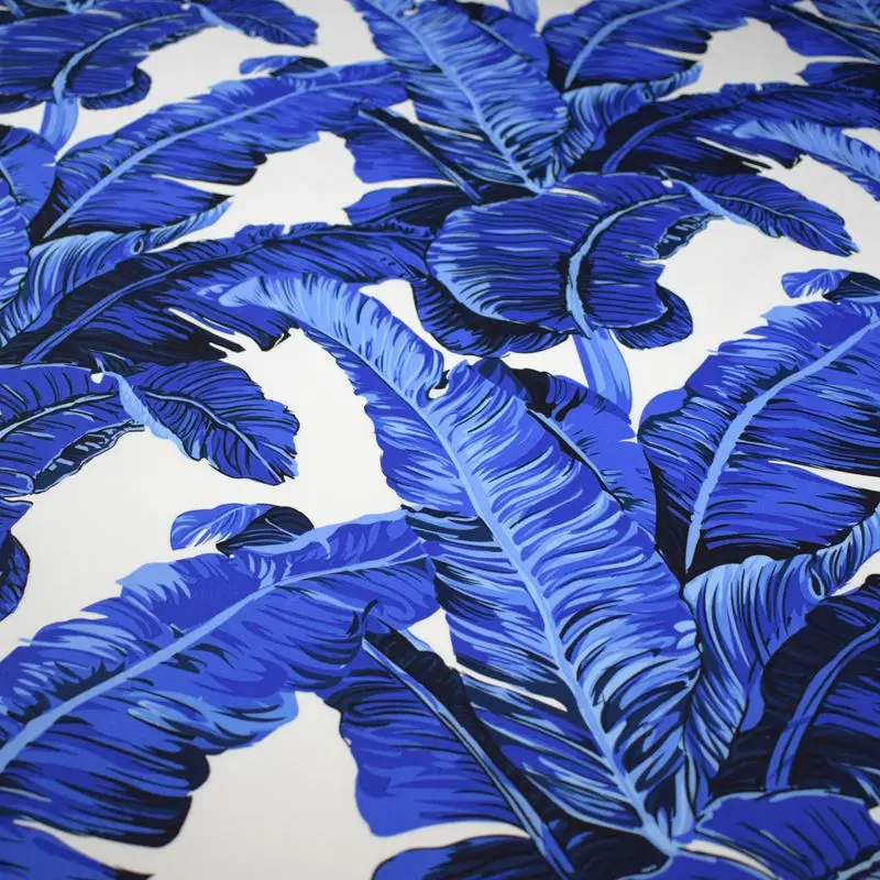 telas tissus tecido tissu au metre tela Printed cotton fabric blue