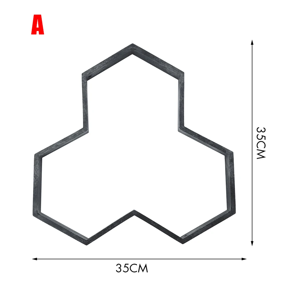 Garden DIY Plastic Path Maker Pavement Model Concrete Stepping Stone Cement Mould Brick TT-best