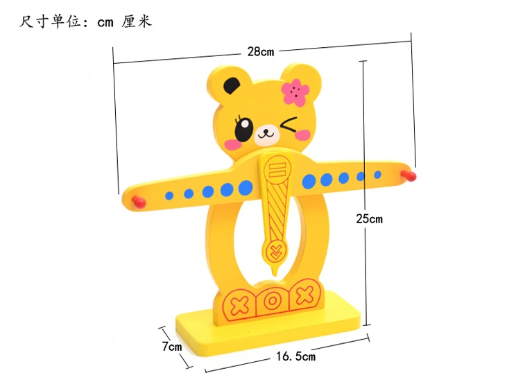 Монтессори материалы образовательные милый мультфильм весы Монтессори математика Matiques Дошкольное обучение деревянные игрушки с балансом