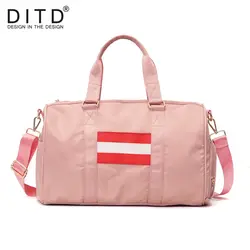 DITD дамы черный дорожная сумка розовый цвет сумки на плечо для женщин Портативный Нейлон Сумка Водонепроницаемые сумки большой ёмкость для