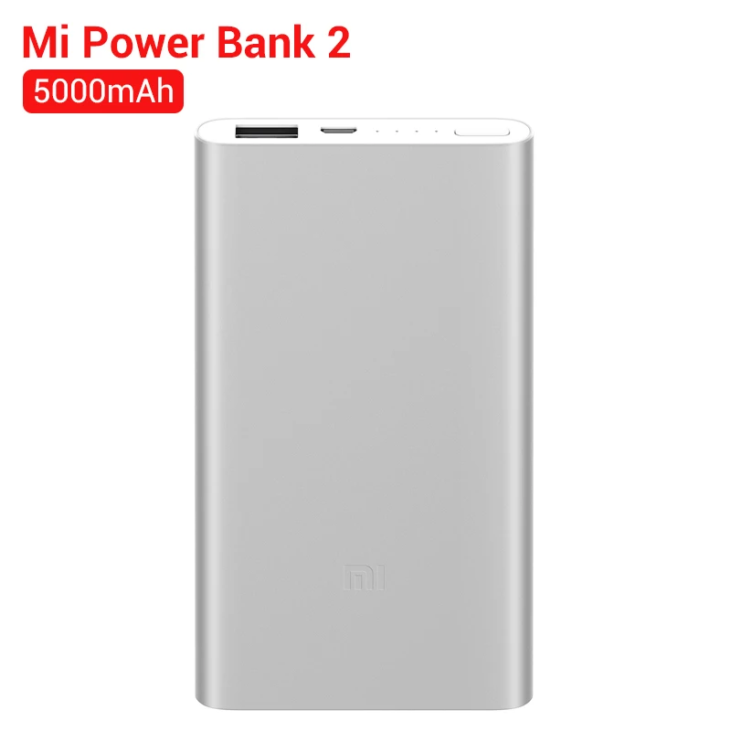 Глобальная версия Xiaomi Mi Мощность банк 2 5000 мАч литий-полимерный аккумулятор