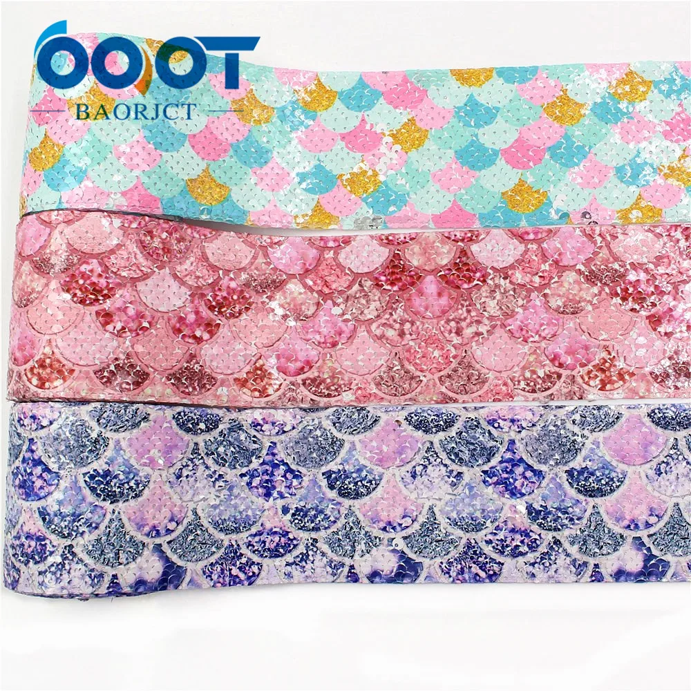 

OOOT BAORJCT I-19504-1165,Printing Sequin Shiny Glitter Cartoon 75mm Ribbon DIY Hairbows Accessories Wedding Party Decoration 2y