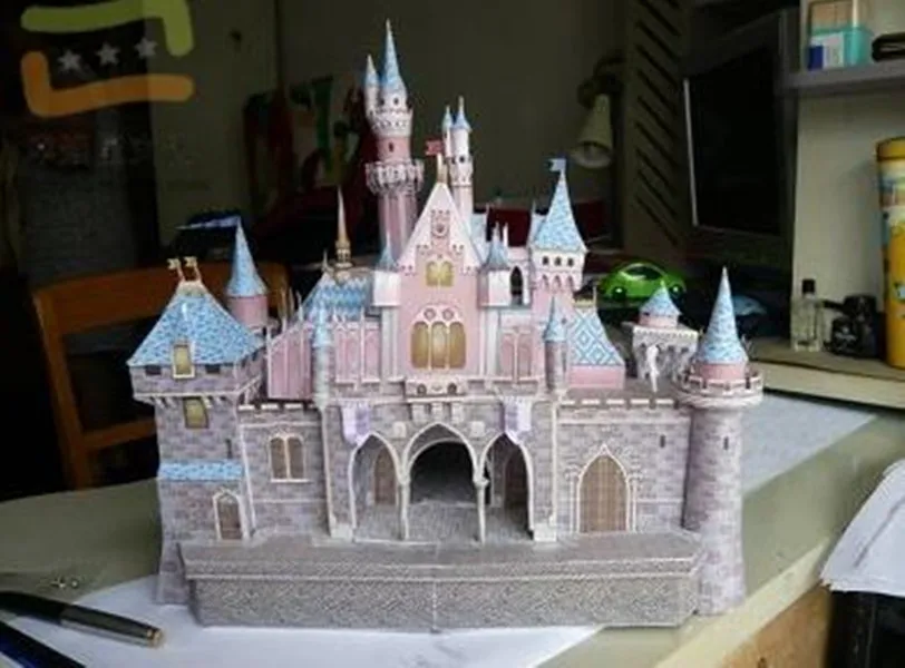 Высокое качество disney спальный Красота замок, домик ручной 3D Бумага модель комплект