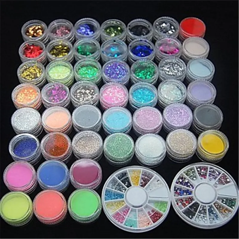 90 ШТ. Блеск UV Гель Грунтовка Nail Art Kit Набор NT40