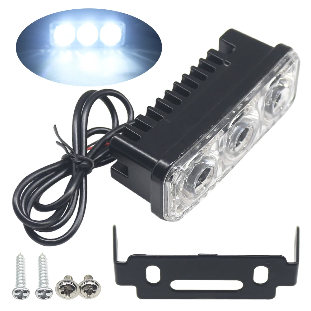 2pcs Daytime Running Light LED DRL 6W 12V Waterproof High Bright 3 Chipset 5630 SMD White Auto Car Motorcycle Fog Lamp | Автомобили и