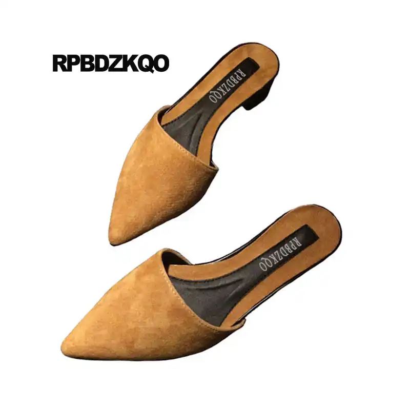 suede mules heels