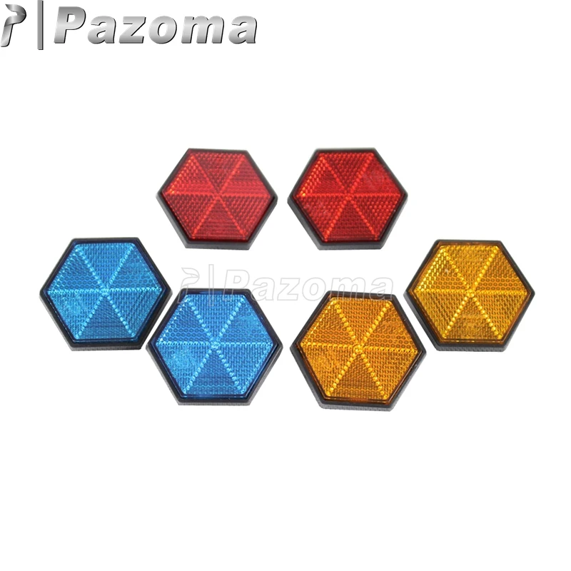 Pazoma 2 шт. пластиковые красные синие янтарные защитные предупреждающие отражатели