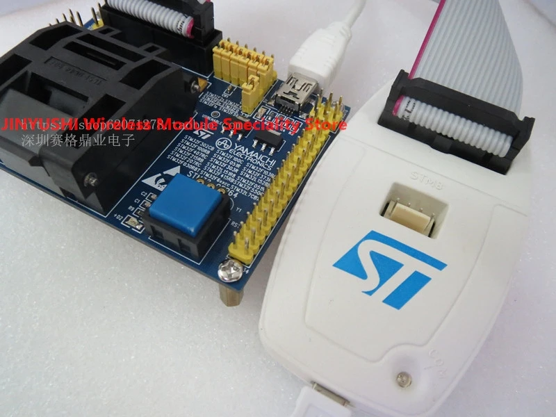 Раскладушка STM32 LQFP64 IC51-0644-807 с ST-LINKV2 YAMAICHI IC Сжигание сиденье разъем адаптера испытательный стенд Поддержка STM32-LQFP64