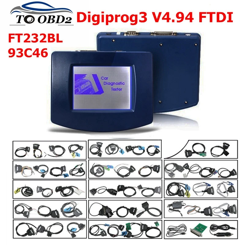 DIGIPROG 3 полный набор DIGIPROG 3 V4.94 программист одометра DIGIPROG III правильный инструмент для многих автомобилей с вилкой ЕС