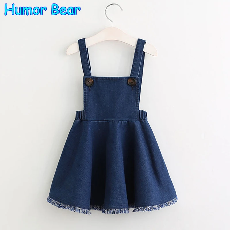 

Humor Bear Girls Denim Dress 2017 Summer Clothing Spring Casual Dress Kids Clothes Princess Dress Girls Clothes