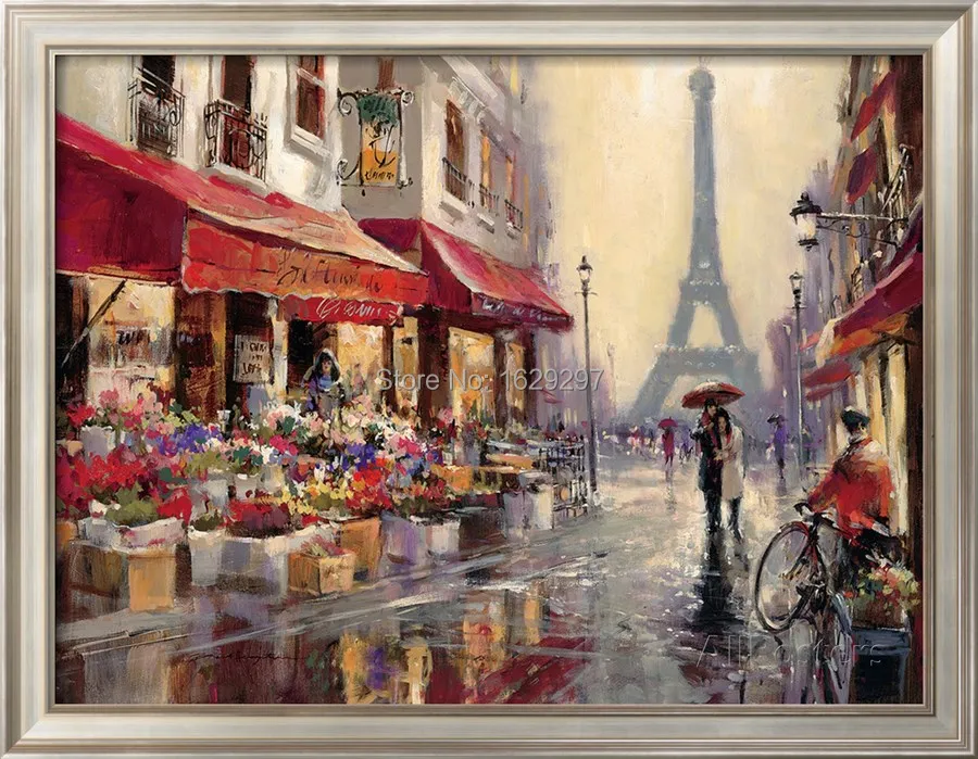 April in Paris oil painting of Brent Heighton Canvas Reproduction High