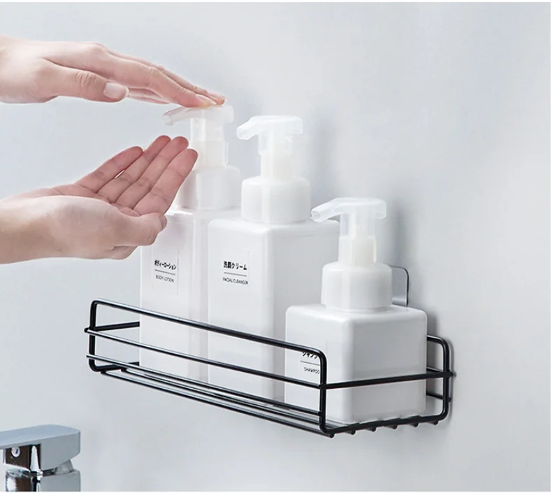 

Practical Bathroom Storage Rack Shelf Wall Hanging Bathroom Kitchen Storage Iron Rack Organizer Shelf Drop Shipping
