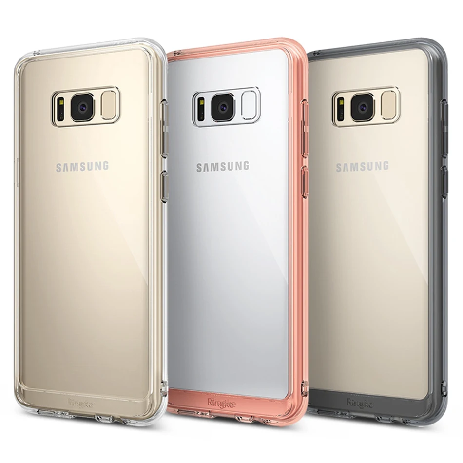 

Original Ringke Fusion Clear PC Back Flexible TPU Edge Shock Absorption Drop Resistance Case For Samsung Galaxy S8/S8 Plus