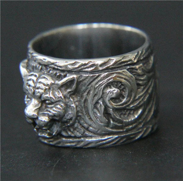

2017 Fashion Tiger Ring 316L Stainless Steel Mens Band Tiger Biker Ring