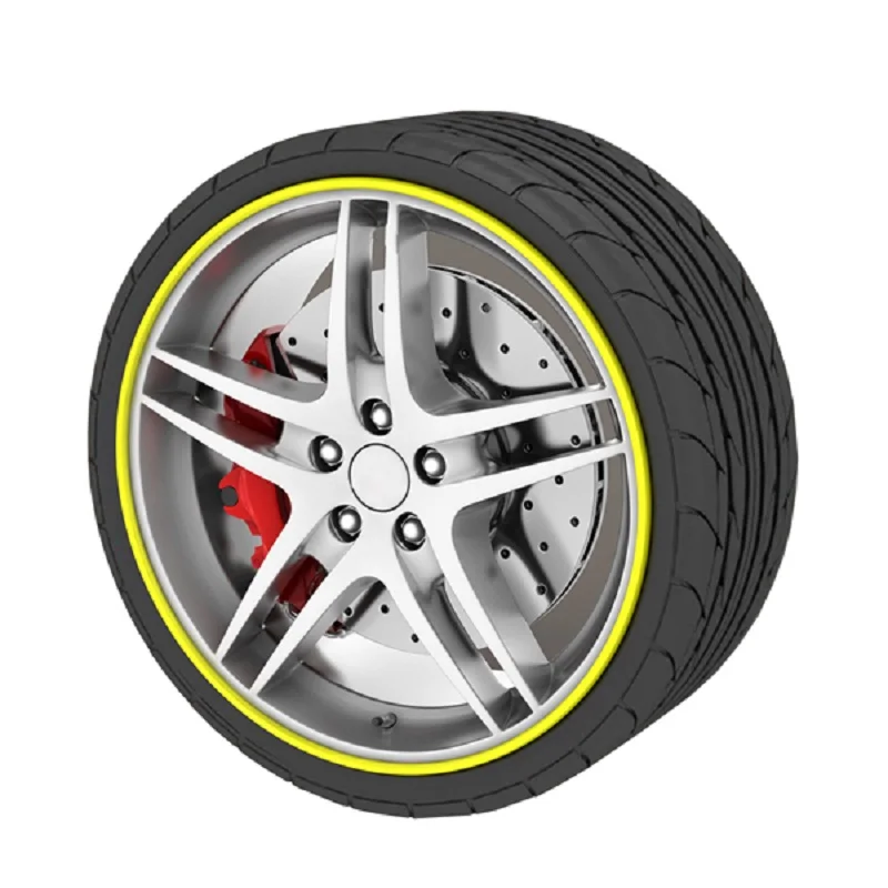  CHIZIYO 8M Car Wheel Hub Tire Sticker Strip Wheel Rim Tire Protection Care Covers Auto Accessories 
