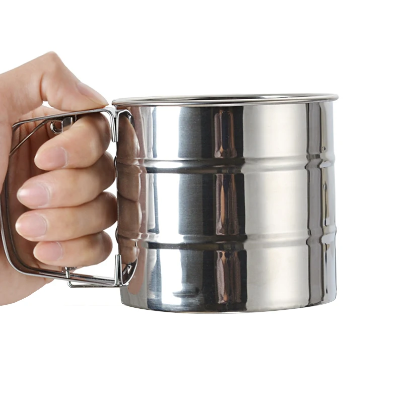 Stainless Steel Handle Flour Shakers Sifters Sieve Cup Baking Pastry Tools Kitchen Gadgets 15.5*9.4CM Stainless Steel Handle Flour Shakers Sifters Sieve Cup Baking Pastry Tools Kitchen Gadgets 15.5*9.4CM
