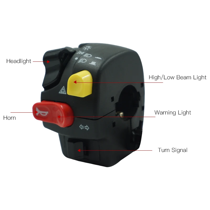 7/" переключатель на руле мотоцикла звуковой сигнал в сборе фара дальнего/ближнего света противотуманная Предупреждение ющая световая кнопка включения переключатель для Yamaha