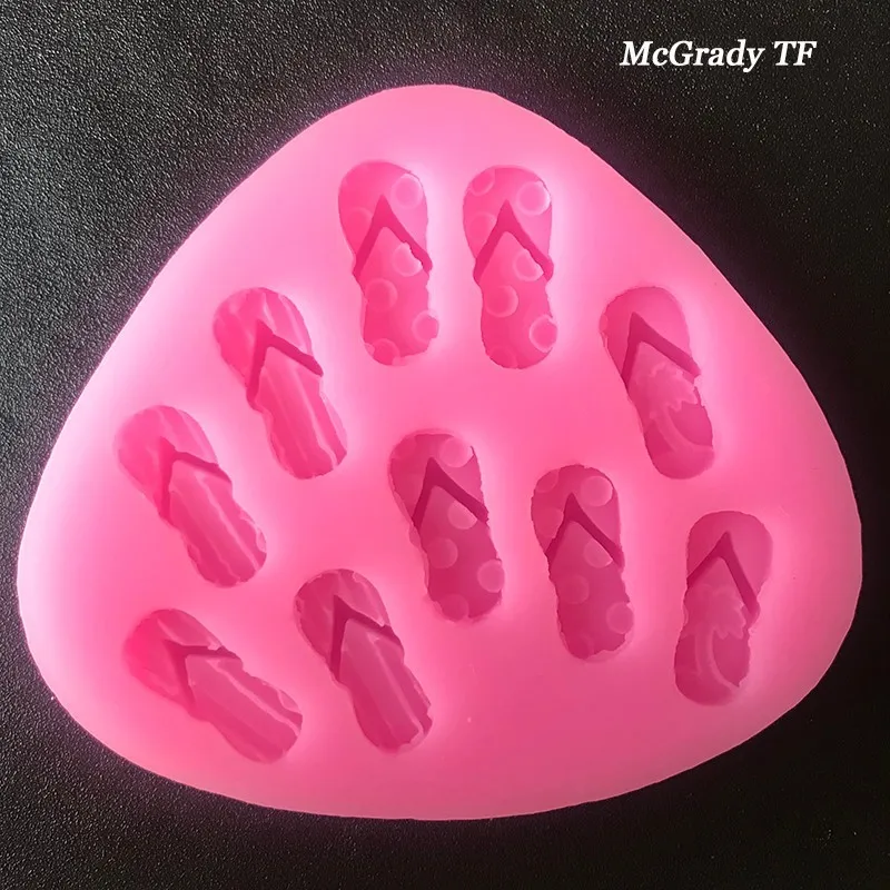 

Slippers Beach Shoes Fondant Silicone Mold Fondant Baking Molds Slippers Silicone Pastry Tools Fondant Cake Decorating Tools