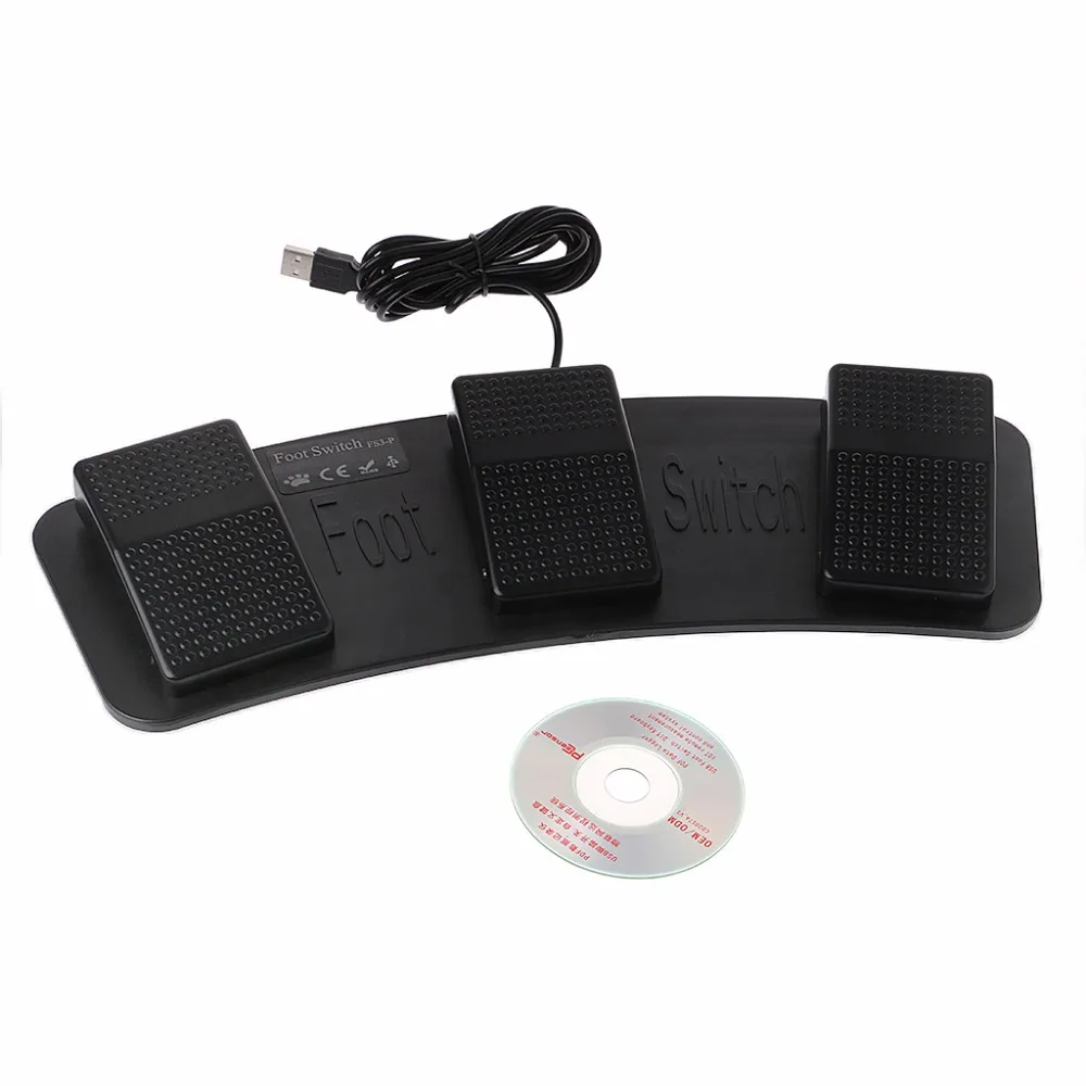 

New Style FS3-P USB Triple Foot Switch Pedal Control Keyboard Mouse PC game Plastic High Quality