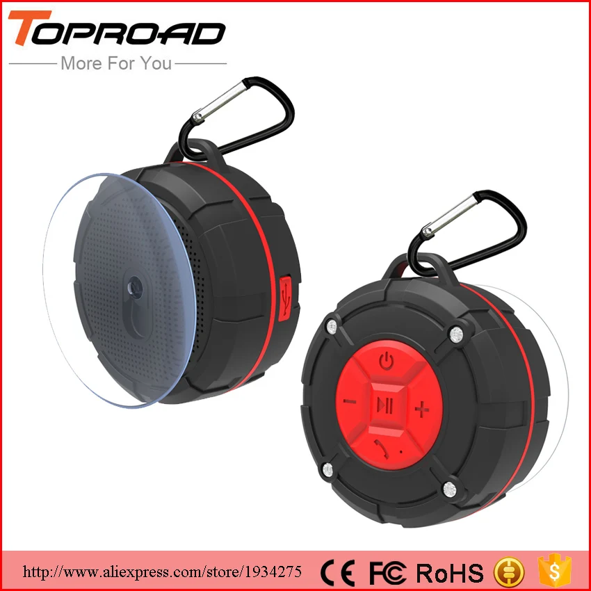 

TOPROAD Waterproof Shower Bicycle Bluetooth Speaker Blutooth Speakers Handsfree Mic Caixa de som Subwoofer Boombox for Cellphone