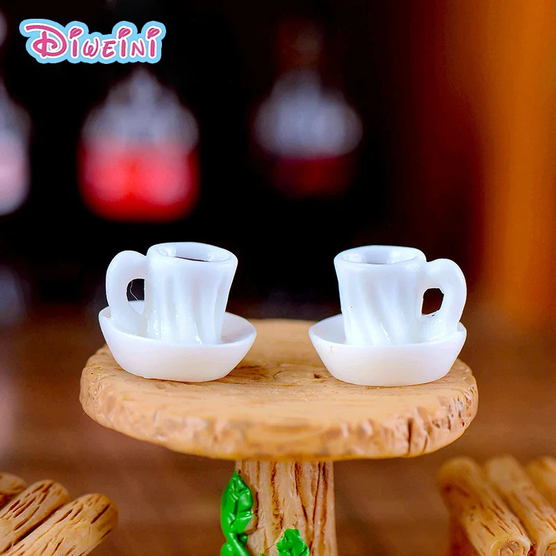 

Simulation White Coffee Cup Figures Food Miniature Figurine Pretend play Kitchen Toy Doll House DIY Accessories gift Baby Gift