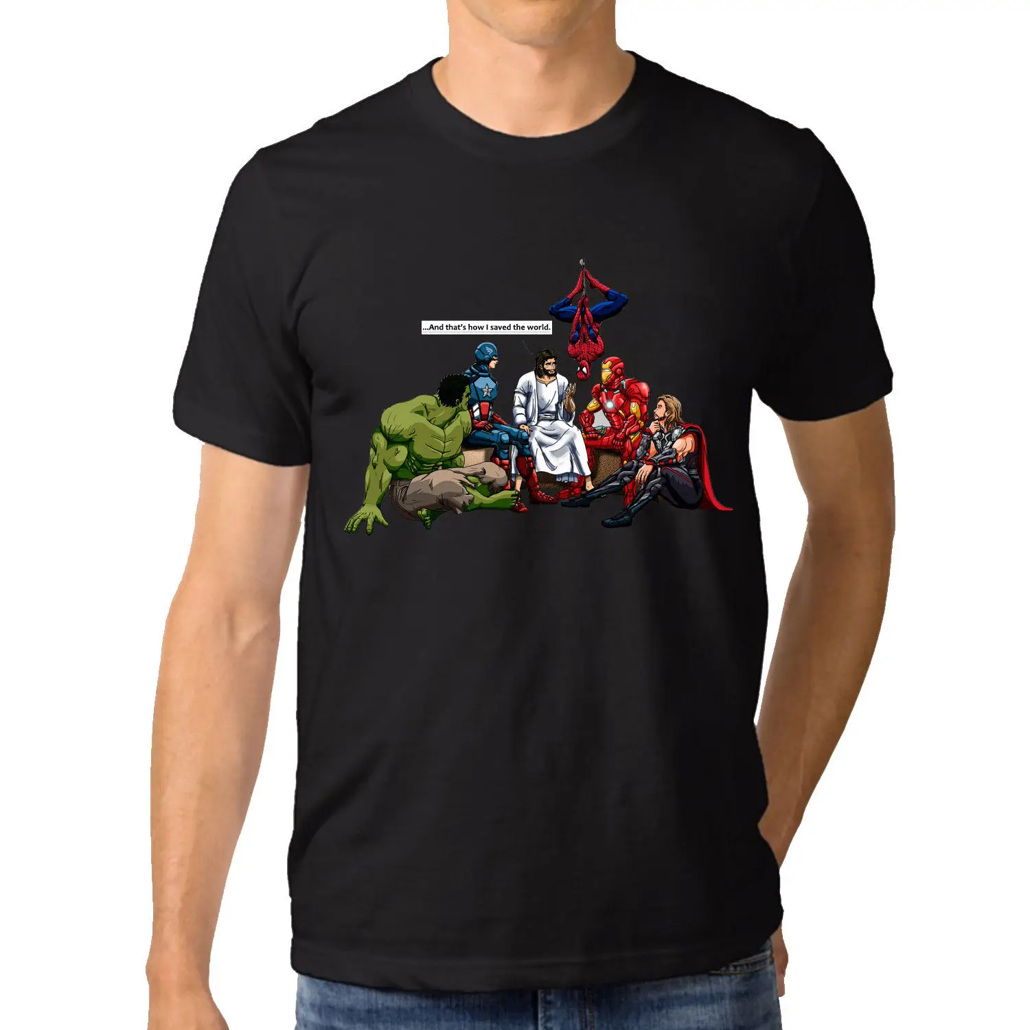 2017 New Arrival Funny That's how I save the world t shirt for Men Jesus t-shirt |
