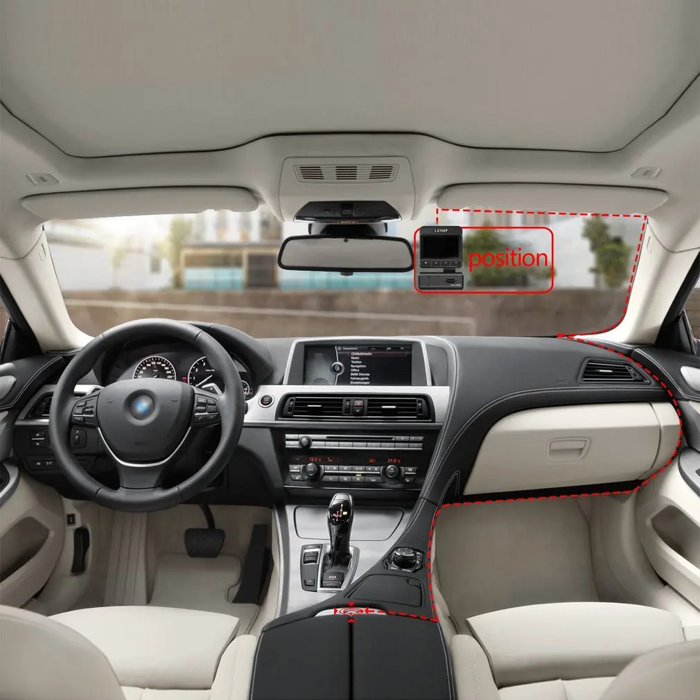 

LESHP M8 2.45 inch Screen FHD 1080P HD Night Vision Driving Recorder Car Camera with Parking Monitor/G-Sensor/Super 140 Angle