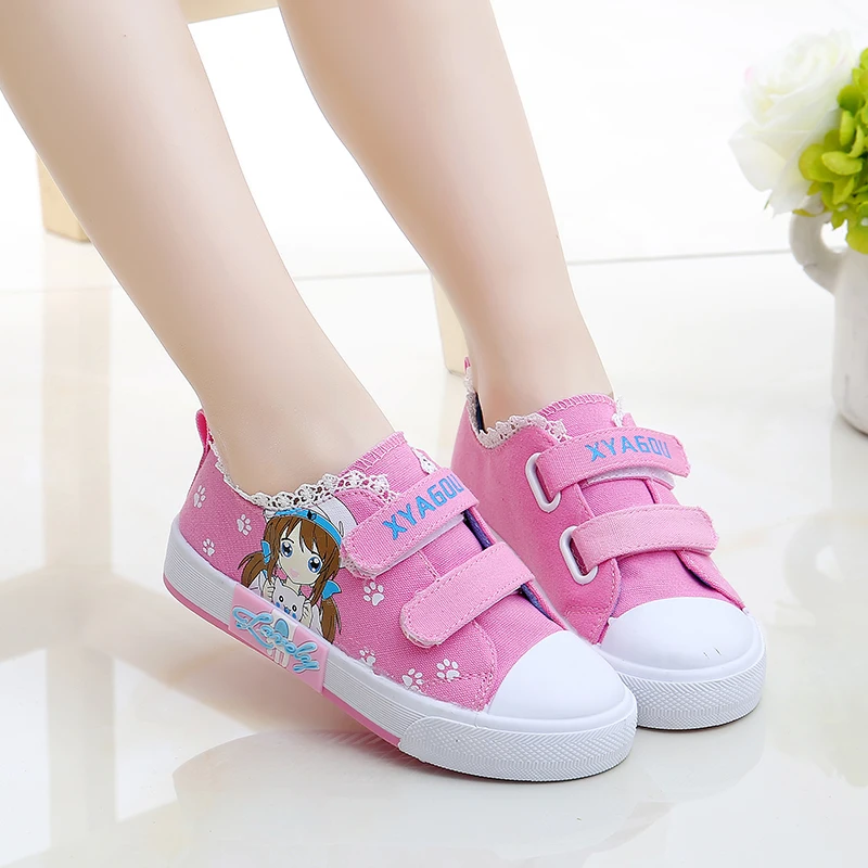 

2019 Spring Kids Cartoon Canvas Shoes Casual Sneakers for girls kids shoes for girl chaussure enfant chaussure enfant fille