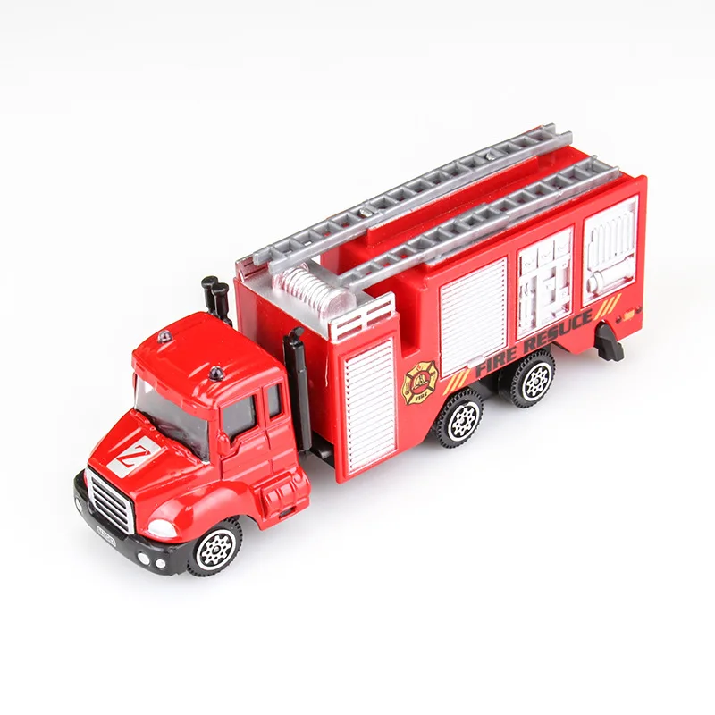 Mini Small Fire Engine Truck Toy with Extending Ladder  Go Action (2)