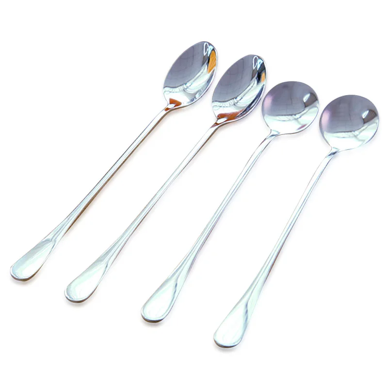 1PC Stainless Steel Long Ice Cream Spoon Kitchen Accessories 18cm Metal