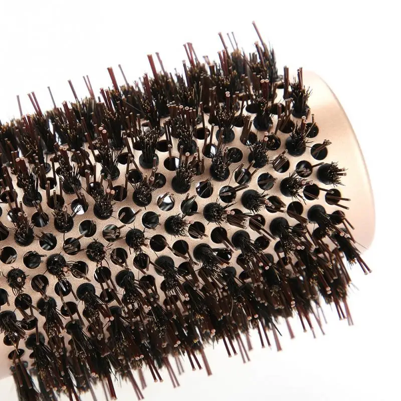 Профессиональный нейлон& расческа для волос Антистатическая круглые щетки алюминиевые расческа для волос, парикмахерские щетки для парикмахерская расческа для укладки 25/32/43/53 мм