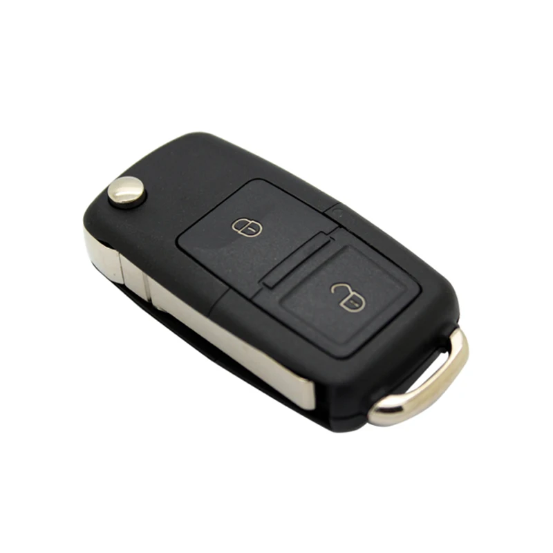 

HAUSNN Car Key Shell 2 Buttons Flip Folding Remote FOB Shell For VW Volkswagen MK4 SEAT Altea Alhambra Ibiza