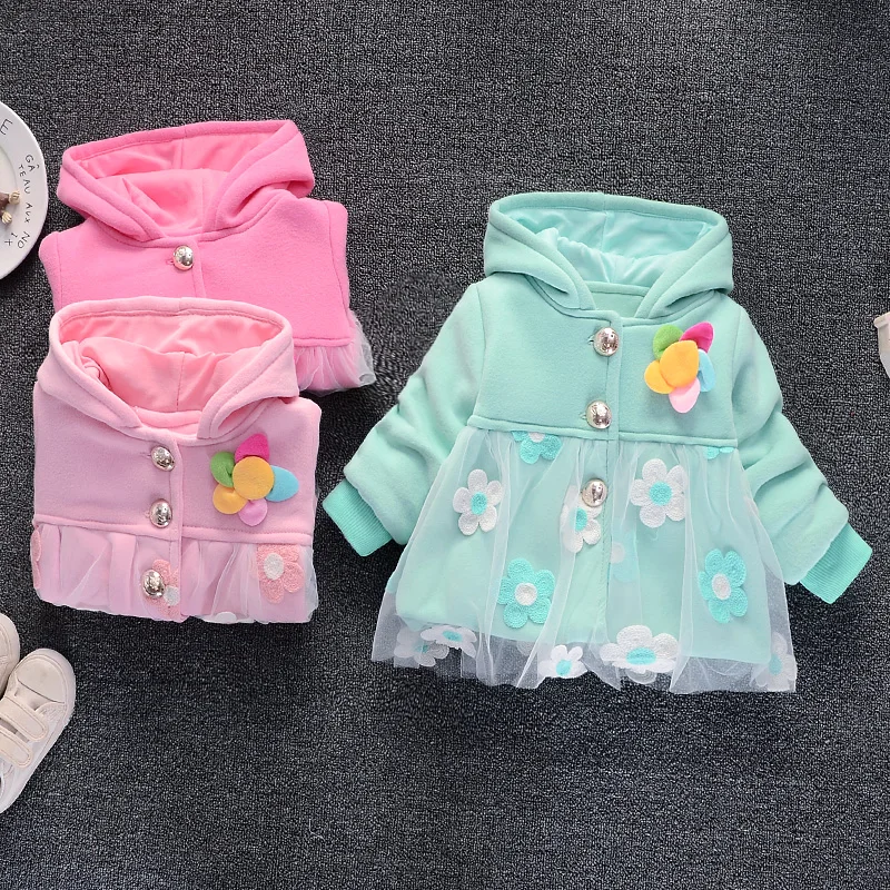 BibiCola; сезон весна-осень; свитер для маленьких девочек; худи для малышей; Верхняя одежда для девочек; детская хлопковая Кружевная футболка; куртки; одежда