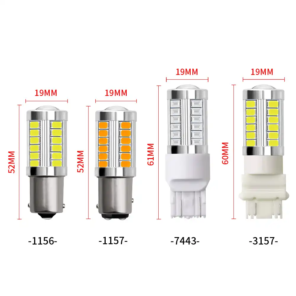 Aslent 2pcs T20 W21 5w 7443 Led Bulb T25 3157 P27 7w Car Brake Reverse Light 1157 Bay15d P21 5w Lamp 1156 Ba15s P21w Turn Signal Signal Lamp Aliexpress