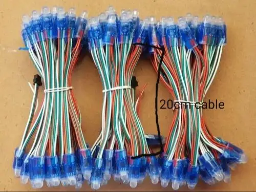 

500pcs 5V ws2811 LED Module 20cm long wire 12mm led pixels strings modules light