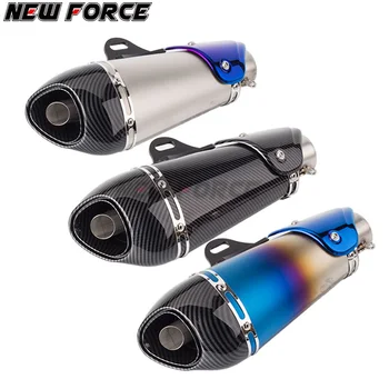 

Motorcycle Akrapovic Exhaust Modified Muffler Pipe Scooter Pit Bike Dirt Motocross FOR CB400 Z250 GSX250R RC390 Z900 MT03