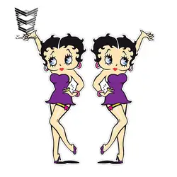 EARLFAMILY 13 см X 12,8 см Betty Boop развевать Стикеры Set автомобиль укладки виниловые наклейки графический Декор окна автомобильные наклейки на бампер